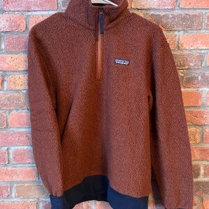 Patagonia Men’s Rust Brown Half-Zip Fleece Pullover